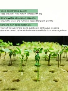 50/100pcs No Soil Cultivation Seedling Blocks, Grow Blocks,Hydroponics Rockwool Cubes With Holes,Gardening Plant Growing Blocks, Breathable Felt Plant Growing Plant Blocks, Garden Raise Supplies,Perfect For Rooting, Cuttings, Cloning Plants, Seed Germination,All Garden Enthusiasts