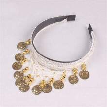 1 Stück Bohemian Stil Strass Kopfkette - Vintage Perlen Stirnband für Frauen, geeignet für Partys, Bühnenauftritte, Bauchtanz, Tanzkopfschmuck