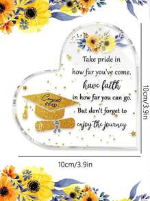 1 Stück inspirierendes Acryl-Schild als Abschlussgeschenk für sie, Abiturientin, Studentin, Master-, Doktorandin, Abschlussgeschenk für Studenten, Abschlusserinnerung für Tochter, Sohn, Schwester