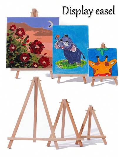 便携式木制三脚架画架，木制艺术画架，适合成人艺术家绘画，小型艺术展示画架，适合照片、返校、学校用品