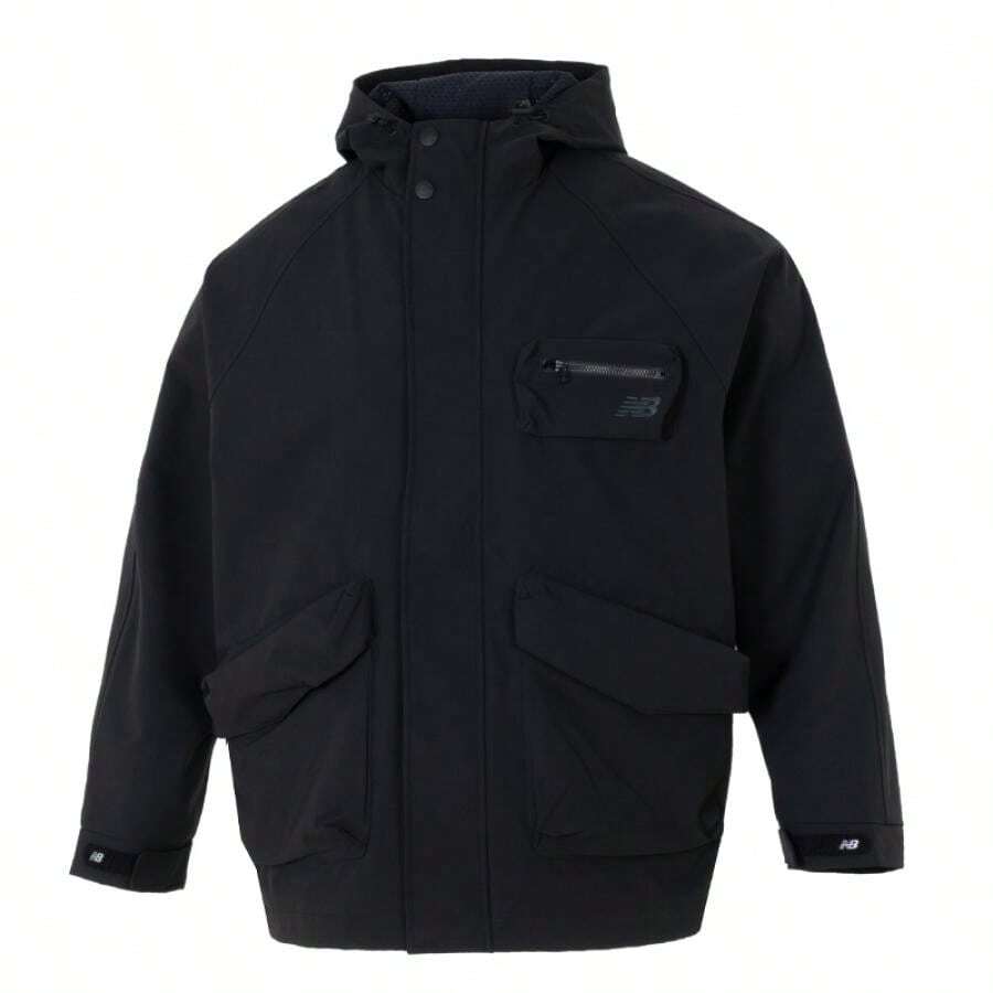 New Balance 男士时尚运动夹克，舒适编织健身训练外套，商品编号：AMJ43309-BK