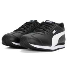 Puma 都灵3休闲鞋，男女通用低帮复古运动鞋，383037-05户外运动休闲鞋 - 黑色-彪馬白 - 查看 5