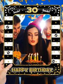 1 Pc, Birthday Decoration Adult Birthday Photo Booth Props For 18th, 21th, 30th, 40th, 50th, 60th, 70th Birthday Decoration Funny Selfie Props, Birthday Party Supplies, 22.7x27.9 Inches, Photo Props, Cool Decoration