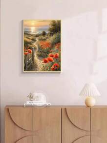 1 件 DIY 钻石画 - 花卉风景，全钻，家居装饰，11.8*15.7 英寸 - 彩色 - 查看 5