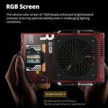 Luz de video LED AMBITFUL 100R de 100W, versión bicolor 2700K-6500K, CRI 96+, TLCI 95+, luz LED portátil de bolsillo con control de aplicación - Rojo - Ver 8