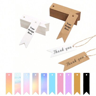 50-500 PCS 2 X 7cm Custom Mini Kraft Paper Tags With Jute Twine, Simple Style, Swallowtail Shape, Paper Tags For DIY Crafts Gift Wrapping, Personalized Paper Labels, Multi-Functional, Anti-Mold, Ornamental, Reusable, Exquisite, Stylish, High-Quality, Adorable, Modern, Custom, Unique, Personalized, Ideal Gifts For Him, Ideal Gifts For Her, Her, Friends Kitchen, Dining Room, Bedroom, Office, Living Room, Home, Garden, Tea Room, For Anniversaries, For Birthdays, For Housewarming, For Graduation