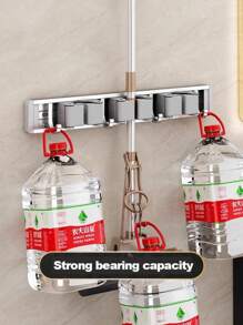 Mop And Broom Organizer Mop Holder Rack Mop Holder Wall Mounted Strong Broom Mop Holder Shelf With Hooks Organizers Hang Broom