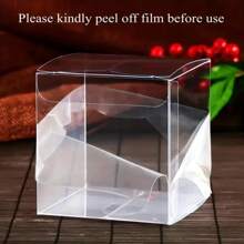 30pcs Transparent PVC Collapsible Gift Box, Simple Compact Size, Solid Color, Gift Packaging, Suitable For Events, Parties, Festivals, General Gift Packaging - Multicolor - View 4