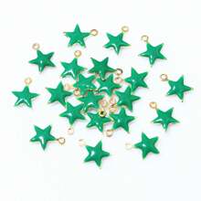 20pcs 8.5x7mm Enamel Small Star Charms Pendant Stainless Steel DIY Jewelry Making Accessories Findings For Bracelet Earrings