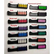 Disposable Colorful Hair Dyeing Comb, Multi-Color Pastel Chalk Hair Color Brush,Women Valentine Gift Birthday Boyfriend Girlfriend