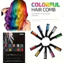 Disposable Colorful Hair Dyeing Comb, Multi-Color Pastel Chalk Hair Color Brush,Women Valentine Gift Birthday Boyfriend Girlfriend