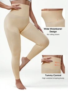 Women's High Waist Tummy Control Butt-Lift Shapewear Capri - Apricot - View 4
