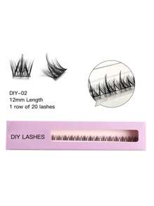 640片D型卷翘单根假睫毛，10-16mm混合长度，高浓密10D/20D混合分段假睫毛册，D型卷翘浓密纤长睫毛，适合日常佩戴，易于使用，睫毛簇，单根假睫毛，假睫毛 - D - 查看 13