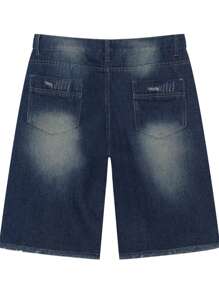 Men's Fashion Distressed Skinny Straight Denim Shorts Jorts