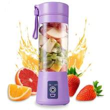 Portable Fruit Blender, Mini Blender Portable USB Rechargeable 380ml - Multicolor - View 7