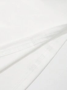 Customized Photo Print T-Shirt For Teenage Boys, Personalize With Family/Pet/Idol/Friend Images, Great For School Sports, Outdoor Activities, Family Gatherings, Best Friend Gifts, Sentimental Gifts, Back To School, Parties, Surprise Gifts, Gag Gifts - White - View 4