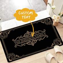 1pc Personalized Doormat With Anti-Slip Silica Gel Bottom, Customized Carpet Mat With Your Photo & Text-Soft, Durable, Washable Customized Entryway Themed Mat-Custom Personalized Gift- Housewarming, Birthday Gift Home Bathroom Decor Fall Decor Back To School