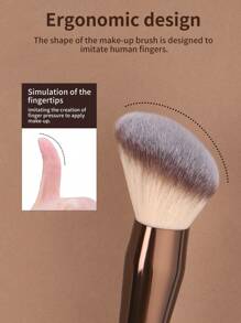 MAANGE 1/12/13/30件套化妆刷套装，包含专业面部化妆刷、化妆海绵、腮红刷、散粉刷、轮廓刷、高光刷、遮瑕刷、鼻部修容刷，旅行化妆刷套装，送给女性和女孩的礼物 - 咖啡棕 - 查看 8