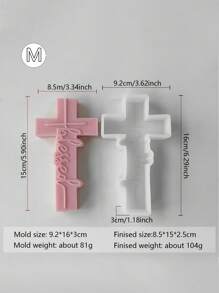 1pc Easter DIY Silicone Mold - Create Unique Cross Pendant, Resin, Candle Making, And More With Easy-To-Use Handmade Table Decoration Mold For Artistic Projects,Home Decor, Wax Crafting Accessory, Artistic Craft Tool