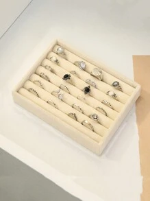 1pc Elegant Jewelry Tray Display Stand For Rings, Earrings, And Accessories - Perfect Gifts For Women This Holiday Season, Ideal For Christmas, Thanksgiving, New Year, And Valentine's Day Celebrations, Stylish And Functional Organizer For Home Decor, Travel, And Back To School Essentials, Enhance Your Jewelry Collection With A Chic Touch