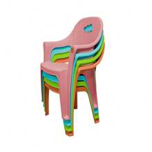 Paquete de 4 sillas infantiles para niños interior exterior color ideal preescolar diseño ergonómico ligero fácil limpieza mobiliario escolar hogar - Multicolor - Ver 5