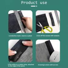 1 套，50M 自粘式下摆胶带隐形裤子/长裤缩短胶带，可调节下摆袖口，无需切割或缝纫 - 彩色 - 查看 3