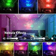 1pc ABS Projection Light, Modern Galaxy Pattern Sunset Lamp Projector For Party - White - View 2