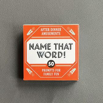 After Dinner Delight - 50 Cards, Family Board Game, Mini Card Size Word Game, Party Game Cards