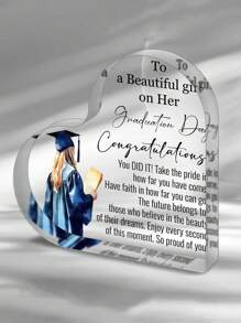 1 Stück inspirierendes Acryl-Schild als Abschlussgeschenk für sie, Abiturientin, Studentin, Master-, Doktorandin, Abschlussgeschenk für Studenten, Abschlusserinnerung für Tochter, Sohn, Schwester