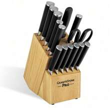 Pro Nutriblade 14-Piece Knife Set For Kitchen With Knife Block - Black - View 1
