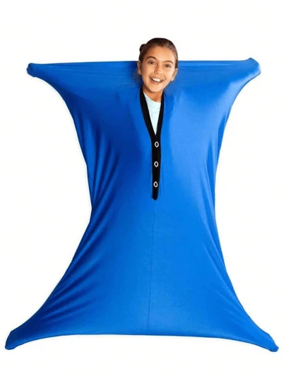 Kids Sensory Wearable Sleeping Bag - Stretchy Play Sleeping Bag, Breathable Polyester Material - Medium Size - Active Motion Socks, M Size
