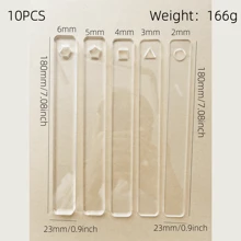 2pcs Premium Acrylic Clay Rolling Thickness Guides - Transparent, Precise, And Durable DIY Tools For Pottery, Ceramic, Jewelry Making, And Sculpting - Easy To Use, Uncharged, And Perfect For Earring Creation And Handcrafting - CZ - View 6