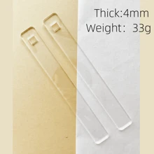 2pcs Premium Acrylic Clay Rolling Thickness Guides - Transparent, Precise, And Durable DIY Tools For Pottery, Ceramic, Jewelry Making, And Sculpting - Easy To Use, Uncharged, And Perfect For Earring Creation And Handcrafting - CZ - View 9