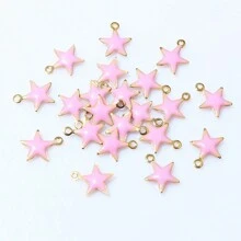 20pcs 8.5x7mm Enamel Small Star Charms Pendant Stainless Steel DIY Jewelry Making Accessories Findings For Bracelet Earrings