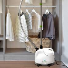 Steamfast SF-407 Canister Fabric Steamer, With Telescopic Pole And Fabric Brush, 45 Second Heat Up Time, - White - View 3