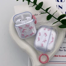 1 个可爱蝴蝶结耳机盒，兼容 iPhone 1/2 代耳机，无线耳机保护套，送给男朋友/女朋友的礼物，适用于 3/4/Pro/Pro2 的耳机盒