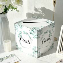 1pc Wedding Card Box With Slot, Cardboard Gift Card Box For Wedding Reception, DIY Wedding Envelope Money Card Box For Party Graduation Baby Shower Birthday Decorations Gifts Party Decorations Bachelorette Summer Beach Back To School School Supplies Room Decor