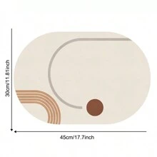 Ovale en vierkante PU-placemat, waterdichte oliebestendige warmte-isolatie, eettafelmat voor thuis