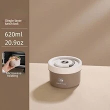 SUS 304 不锈钢保温饭盒套装，带微波和加热设计，分隔，适用于工作人员、学生、户外活动学校用品、圣诞礼物 - 灰色 - 查看 16