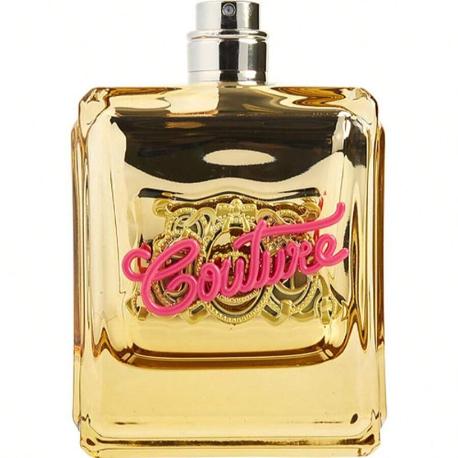 Viva La Juicy Gold Couture de Juicy Couture, Perfume de Mujer Eau de Parfum Spray 3.4 Oz *Tester 2014 con notas de bayas silvestres, jazmín sambac, madreselva, sándalo y ámbar - transparente - Ver 1