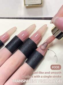 XEIJAYI 1瓶15毫升透明粉色凝胶指甲油，持久耐用，适用于LED/UV灯固化，是美甲沙龙、居家美甲和女士礼物的理想之选。 - 淺粉色 - 查看 5