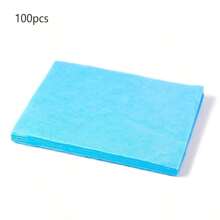 Lot de 100 filtres à vide en papier non tissé, durables, pour accessoires pour ongles, taille personnalisable (bleu, rose, blanc)