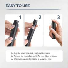 3pcs/Set 10ML Refillable Perfume Bottles, Refillable Perfume Atomizer Bottles, Perfume Travel Spray Bottles, Mini Portable Empty Liquid Containers, Travel Essentials, Beach Travel Storage Bag