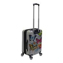 Karriage-Mate 3-Piece Expandable Hardside Luggage Set With Spinner Wheels, PC Material, 20" Carry-On + 24" & 28" Checked Suitcases, Leopard & Floral Design, Durable, Lightweight, Scratch-Resistant, Secure Locks, Stylish Travel Bag Set - Butterfly - View 2