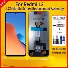 Repuesto compatible con pantalla de móvil Redmi 12: ensamblaje de pantalla LCD de toque con pantalla integrada de alta definición, accesorio de recambio para teléfono móvil
