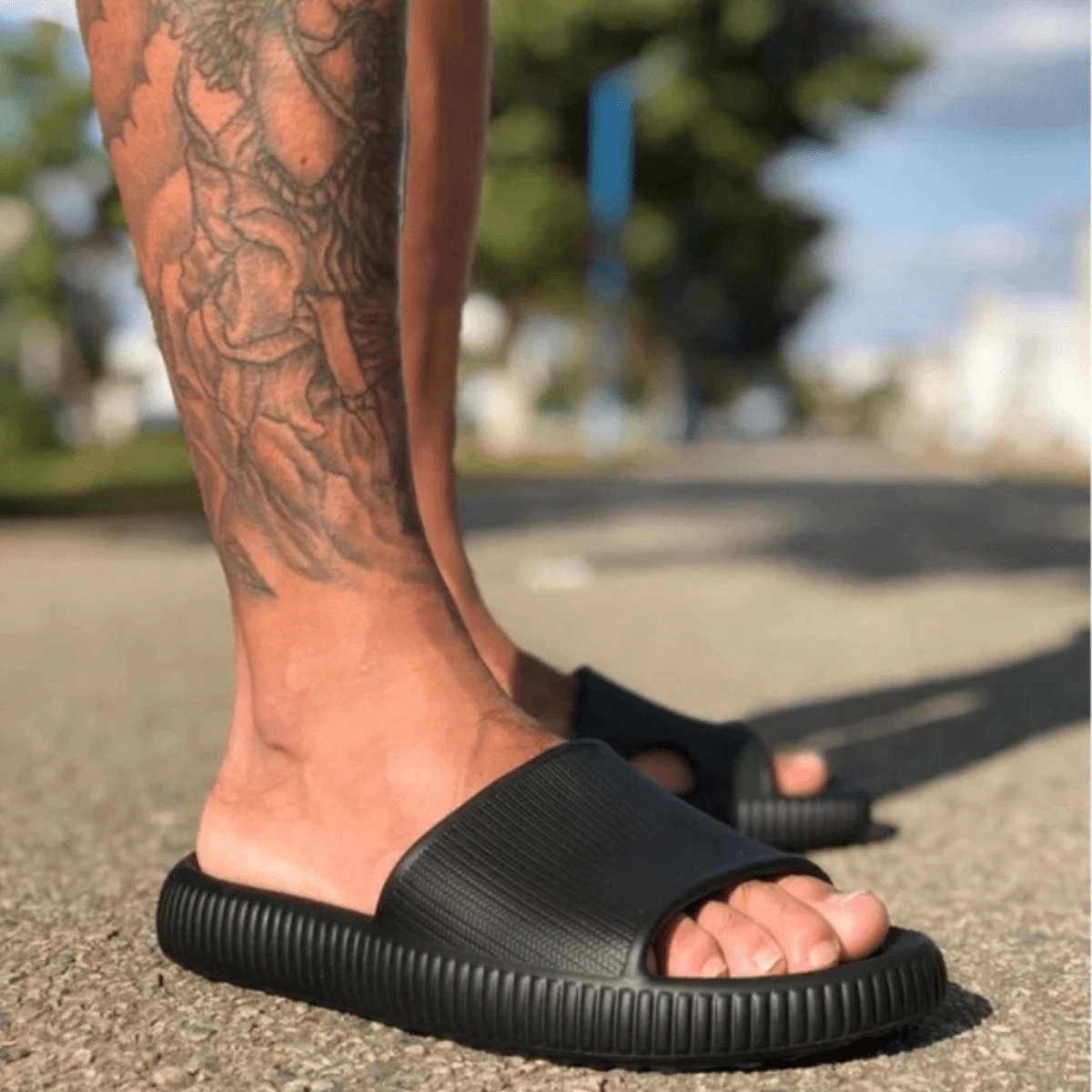 Cloud Slide Slippers Comfortable Orthopedic 100% EVA Rubber Anatomical Beautiful Stylish Comfortable Soft - Black - View 1