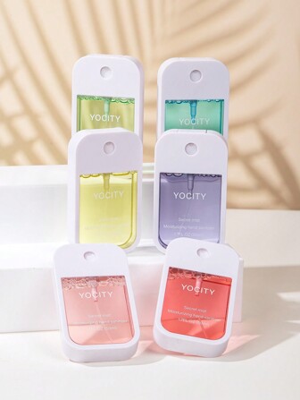 PAORPEVM 1pc With Silicone Sleeve And Hook/1/2/3/6pcs 50ml Various Scents Of Hand Sanitizer, Two Models Are Randomly Shipped, Hyaluronic Acid Spray Hand Sanitizer Fragrance Spray Hand Sanitizer, Portable Travel Hand Sanitizer, After Rinsing With Water, The Fragrance Remains, Gifts For Mom