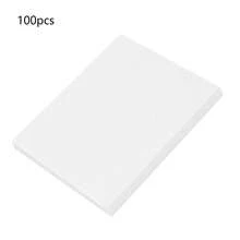 Lot de 100 filtres à vide en papier non tissé, durables, pour accessoires pour ongles, taille personnalisable (bleu, rose, blanc)