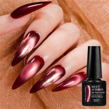 MEET ACROSS 7ml 猫咪月光磁性凝胶指甲油，带磁性棒，粉色银色透明可卸美甲凝胶指甲油，美甲艺术 - 彩色 - 查看 18