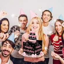 FZZ Pink Birthday Theme Piggy Bank Cartoon Design Money Box Surprise Cash Dispenser Box, Birthday Party Holiday Gift Valentine Day